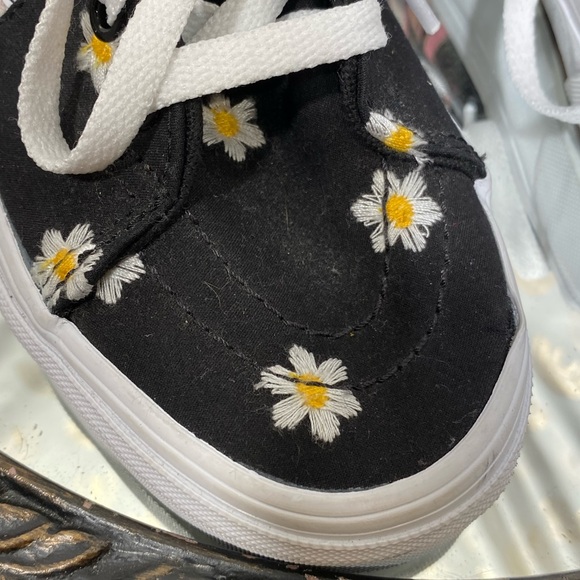 Vans Black and Pink Plaid High-Top Sneakers - Picture 6 of 15